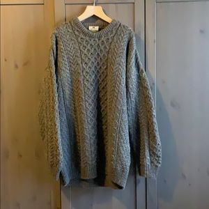 Cable knit Wool Sweater made in Ireland Men’s L